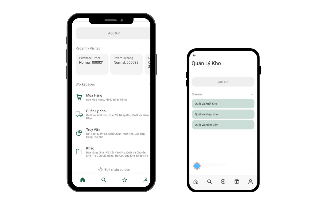 Kiểm kê trên mobile, so với tồn sổ sách