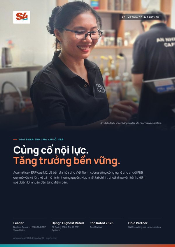 Bìa brochure Acumatica F&B Edition by S4